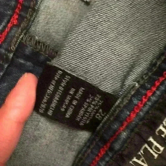 NWT free planet stretch mens dark blue shorts labeled 28 - Picture 4 of 5